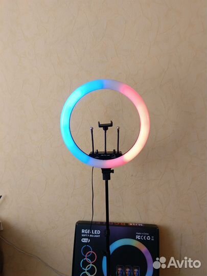 Кольцевая лампа RGB(цветная) 45 см