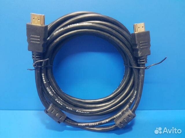 Шнур hdmi-hdmi 5 метров Gold, с фильтрами