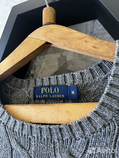 Свитер polo ralph lauren m old money серый