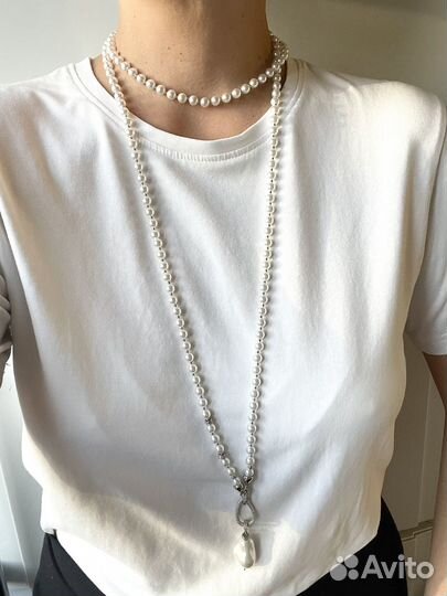 Сотуар из жемчуга (имитация). Колье из жемчуга