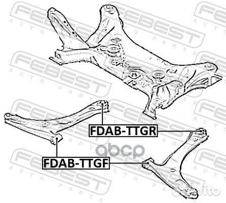 Сайлентблок ford transit 14- fdabttgf Febest