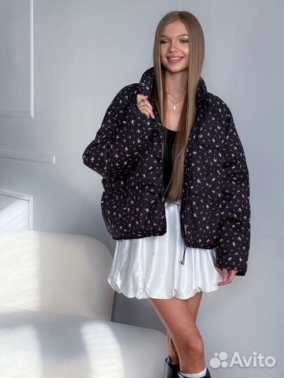 Женская куртка в цветочек