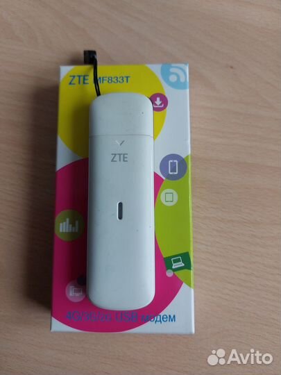 4G модем ZTE MF833T белый с раздачей WiFi