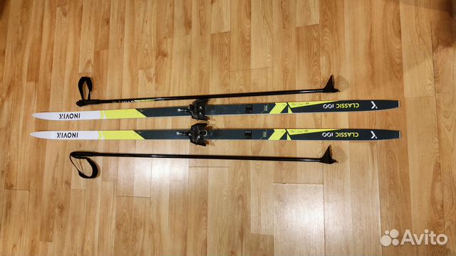 Лыжные ботинки, лыжи inovik 177 см палки