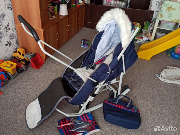 Детские санки коляска новые