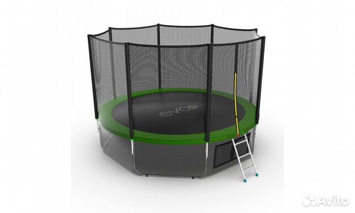 Батут EVO jump External 12ft (Green) + Lower net