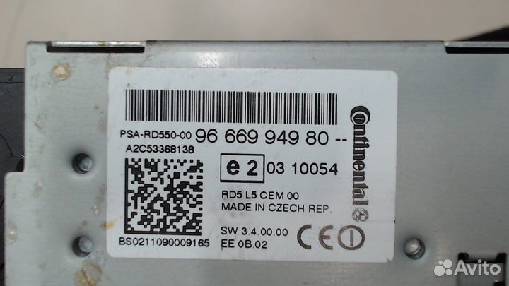 Магнитола Peugeot 508, 2011