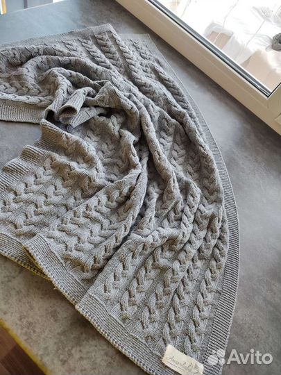 Плед детский вязаный 70см на 90 см