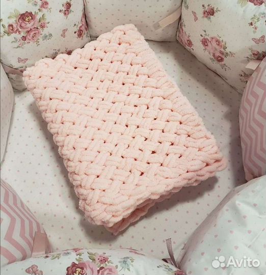 Плюшевый плед на заказ ручной работы