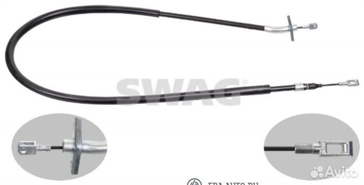 Swag 10921265 Трос ручного тормоза (R)