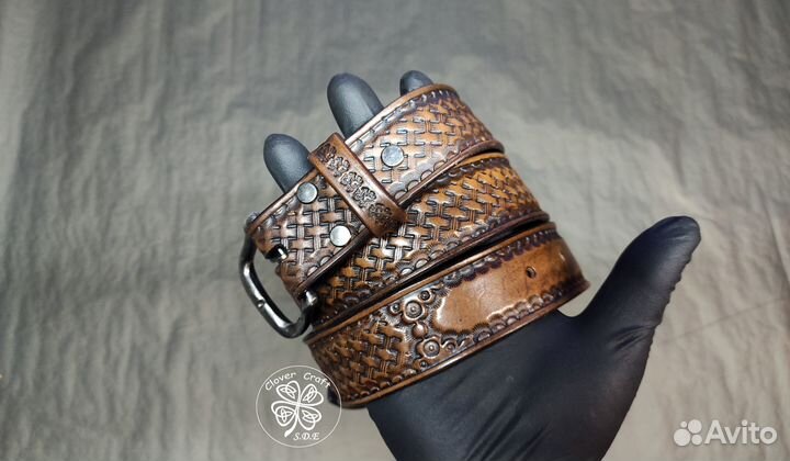 Мужской ремень из натуральной кожи