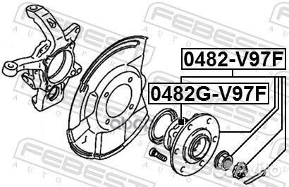 Ступица передняя 0482G-V97F Febest