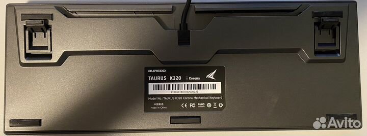 Durgod k320 с подсветкой, cherry speed silver