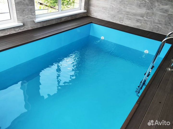 Бассейн 4,2x2,2 пластиковый