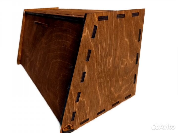 Хлебница из дерева с крышкой цвет Мокко