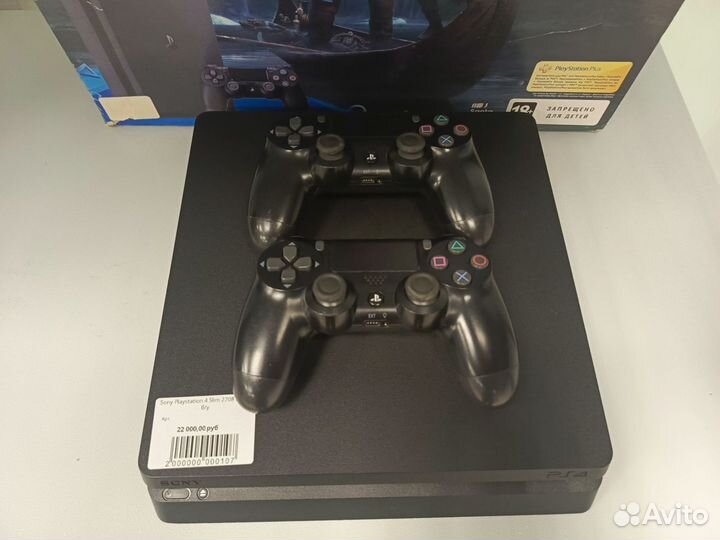 Sony PS4 slim (2208B) 1Tb 2 геймпада