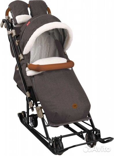 Санки коляска ника 7-8 к Премиум укачивание