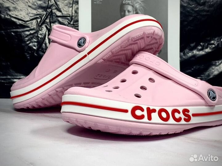 Crocs сабо женские розовые