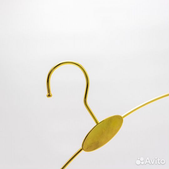 Вешалка бельевая с зацепами L300мм, хром желтый