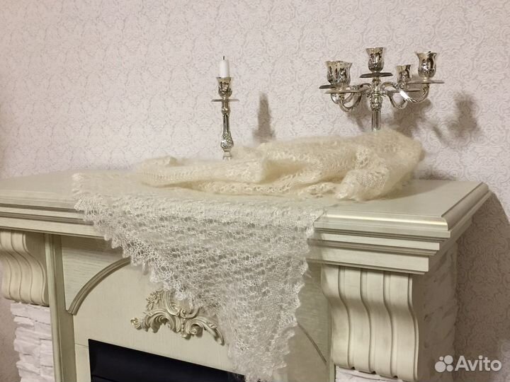 Пуховый платок паутинка