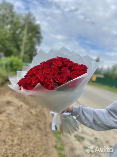 Букет из 51 розы, 35, 25 шт