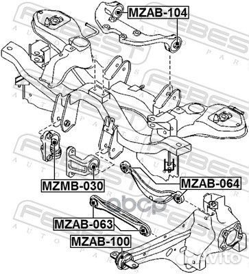 Сайленблок подушки дифференциала (mazda cx-7 er