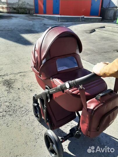 Коляска adamex luciano (2 в 1) экокожа