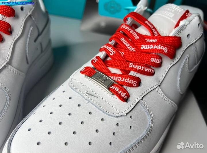 Кроссовки nike air force 1 supreme оригинал Poizon