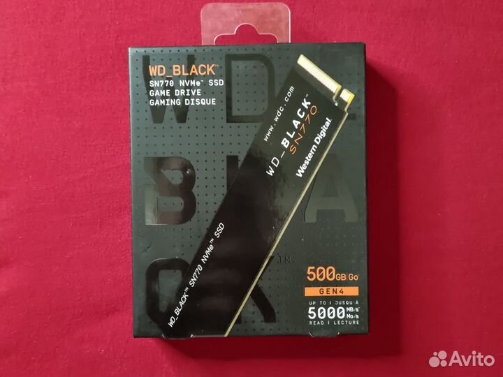 Внутренний SSD WD Black SN770 500gb / 1tb / 2tb