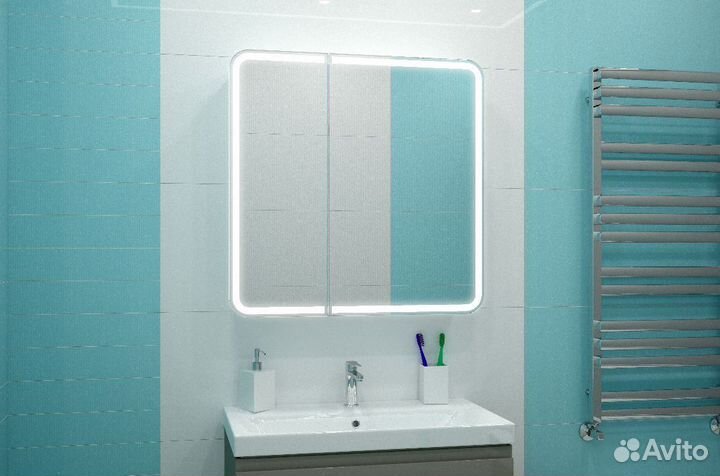 Шкаф с зеркалом в ванную