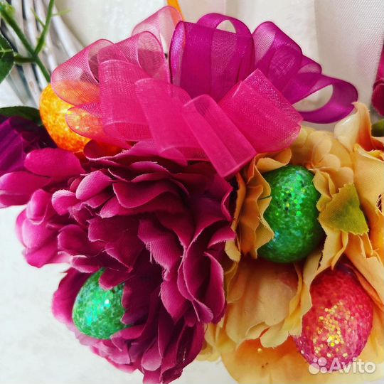 Венок из ротанга на Пасху