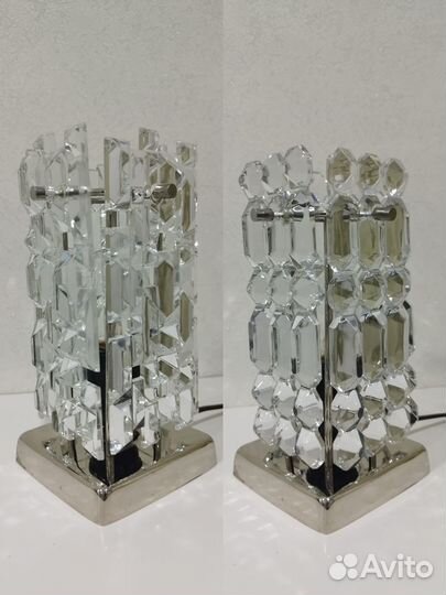 Хрустальная настольная лампа ночник СССР