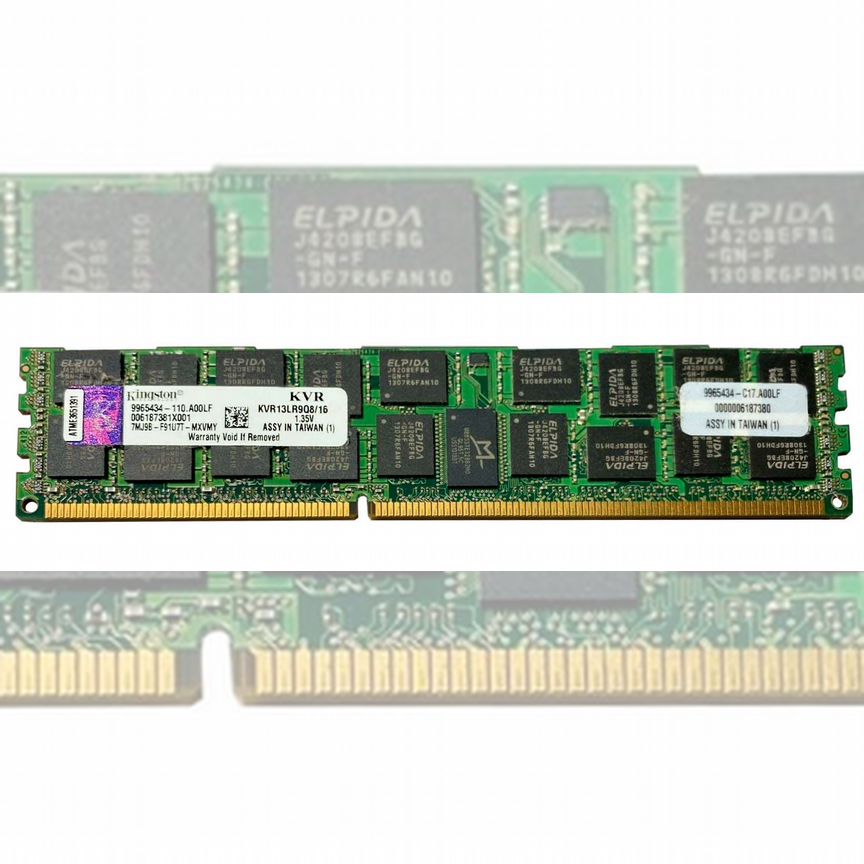 [KVR13LR9Q8/16] Оперативная Память Kingston Ddr3 1 Kvr13lr9q8/16
