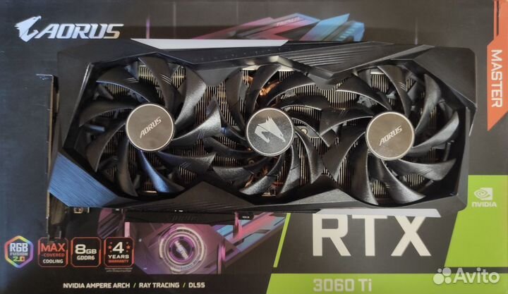 Видеокарта Gigabyte RTX 3060ti aorus master 8G