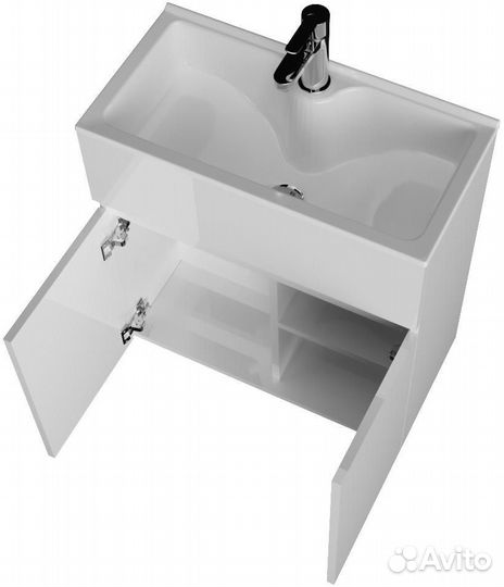 Тумба с раковиной 1MarKa Mira 60 белый глянец