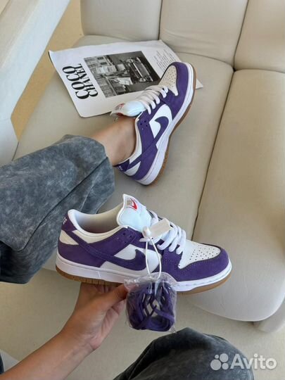 Женские Кеды Nike Dunk Low SB 'Purple Suede'