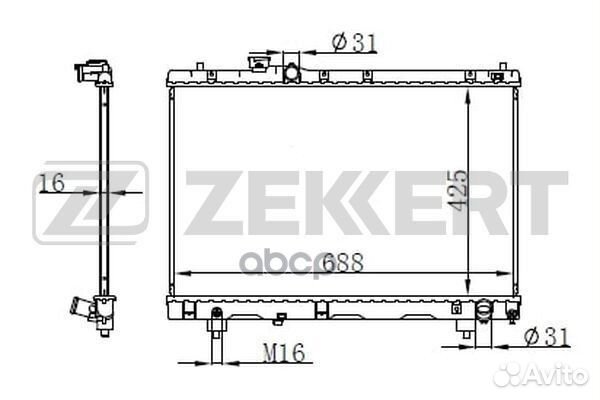 Радиатор охл. дв. Toyota Picnic (M10) 96- mk-15
