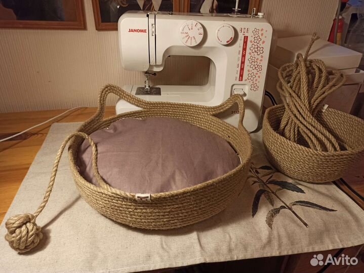 Лежанка для кошек из джута