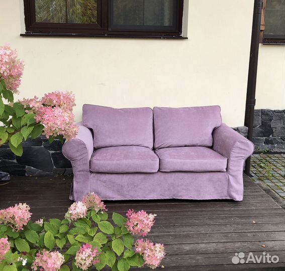 Чехол для 2-местного дивана-кровати экторп икеа