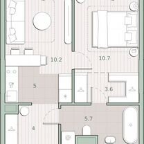 1-к. квартира, 39,2 м², 11/13 эт.