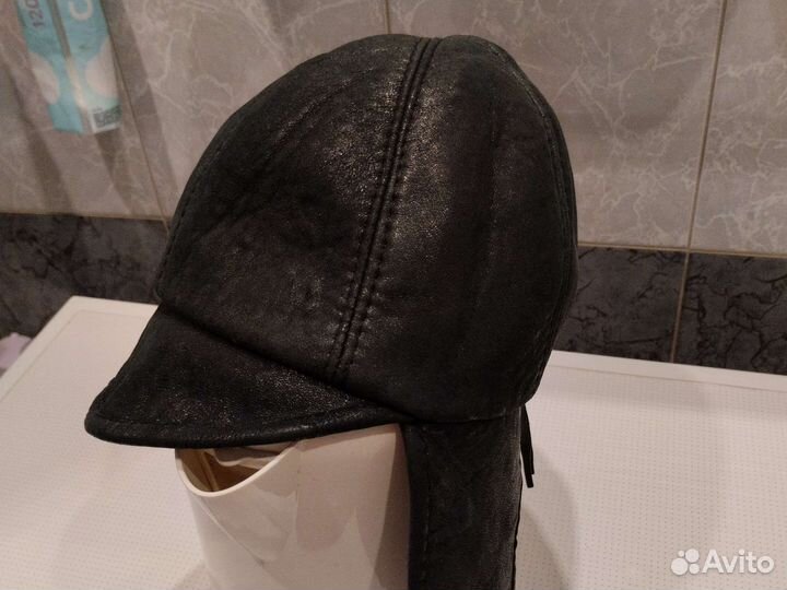 Шапка унисекс кожа/мех