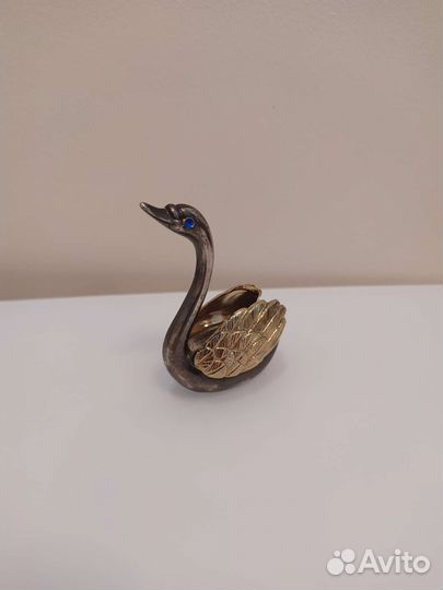 Винтажная статуэтка миниатюра лебедь