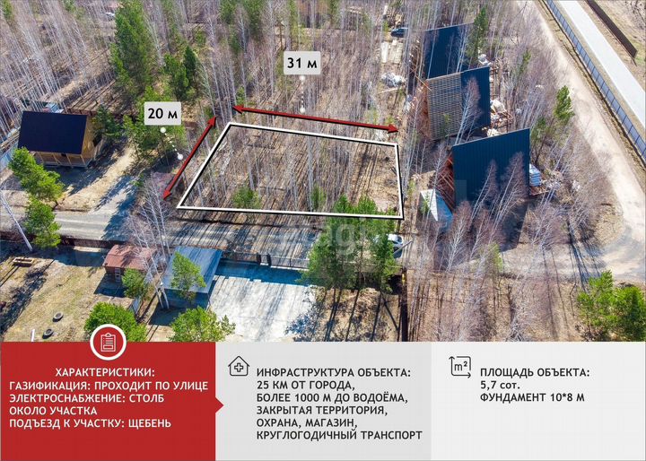 Участок 5,7 сот. (СНТ, ДНП)