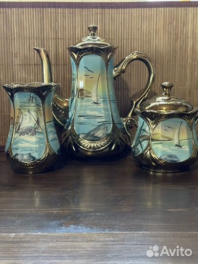 Сервиз винтажный СССР (ручная роспись) 22 пред