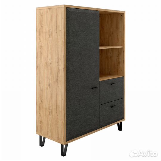 Тумба Грейс KOM1D2S, дуб наварра/графит