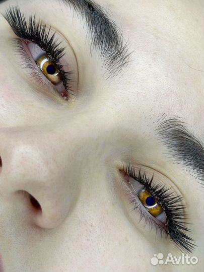 Наращивание ресниц и оформление бровей