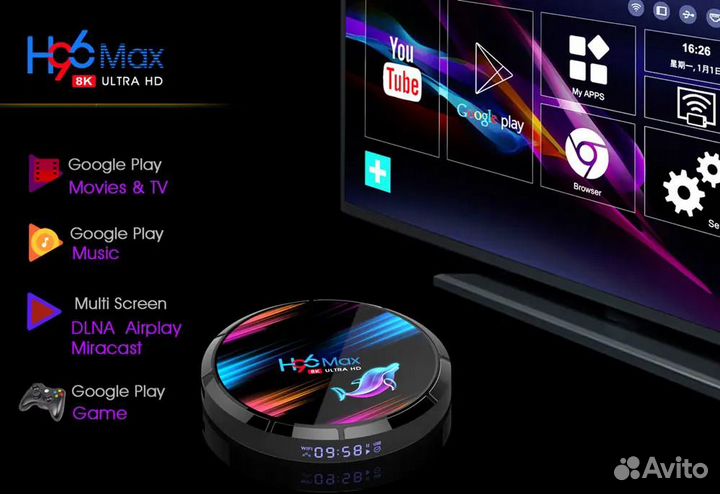 Тв Бокс H96 Max X3 Amlogic новый ATV Ugoos