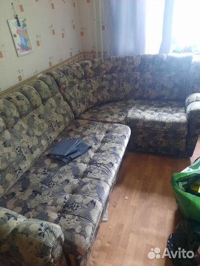 Большой угловой диван бу бесплатно