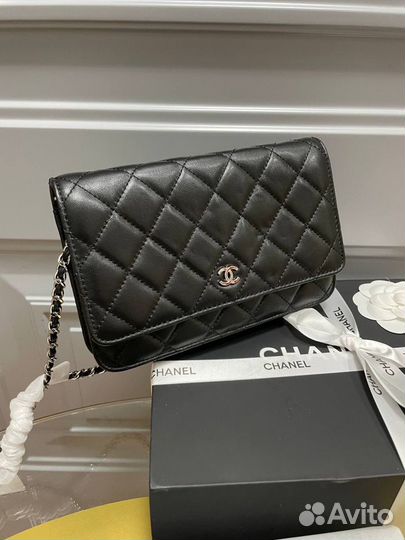 Клатч сумка chanel woc гладкий