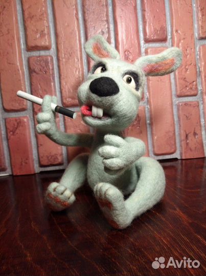 Заец - хозяин леса. Войлочная игрушка